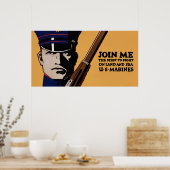Poster Rejoignez-moi ~ US Marines (Cuisine)