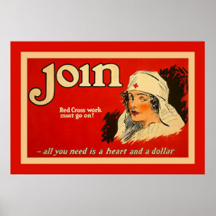 Poster Rejoindre ~ Infirmière Vintage WW1