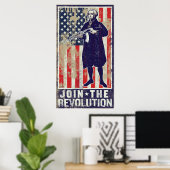 Poster Rejoindre l'impression de la révolution (Bureau à domicile)
