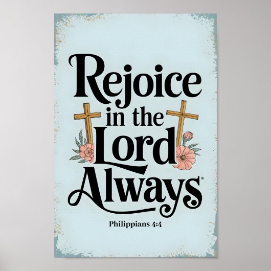 Poster Réjouissez-vous dans le Seigneur toujours art chré (Devant)