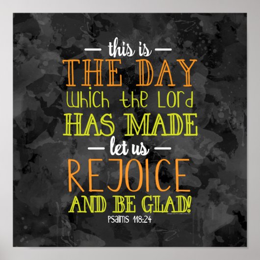 Poster Réjouissez-vous et soyez heureux Typographie Bible (Devant)