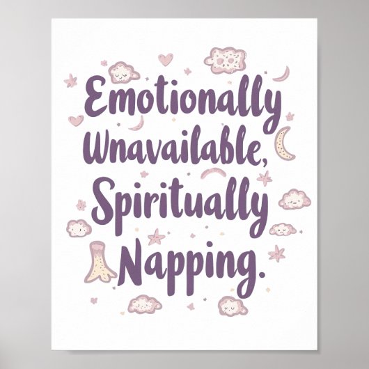 Poster Relatable Self Care and Tired Quote (Devant)