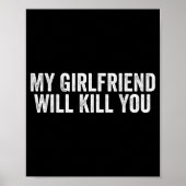 Poster Relationship Couples Cool Tee My Girlfriend Will K (Devant)
