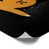 Poster Relax C'est juste Pi 3.14 Funny Sloth Pi Day Math  (Coin)