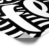 Poster Relax et aller avec le flux, version vagues (Coin)