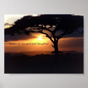 Poster Relax Let Go and Just Breathe
