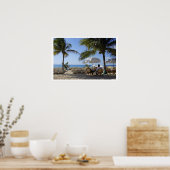 Poster Relaxation sur une plage des Caraïbes (Cuisine)