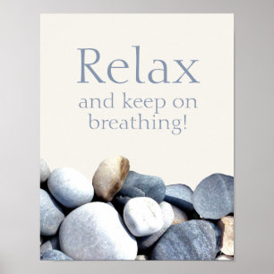 Poster Relaxez-Vous Gardez La Respiration Encourager Les 