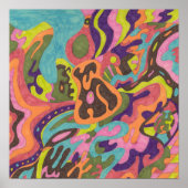 Poster "Release" Original Abstrait (Devant)