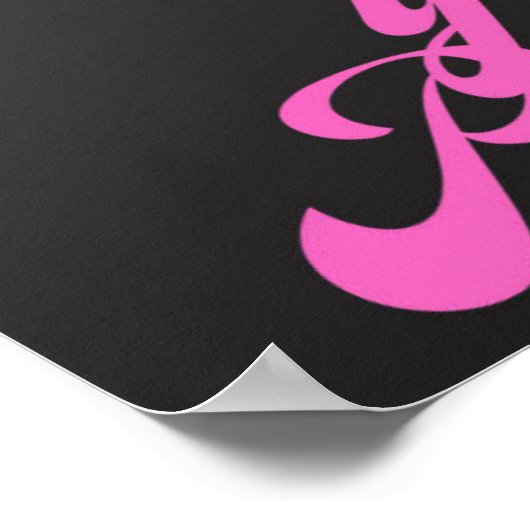 Poster Relever le défi Inspirational Pink Chalk (Coin)