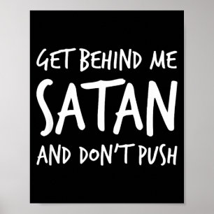 Poster Religieux chrétien Jésus éloigne-toi Satan Et