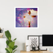 Poster religieux de Pâques - Jésus et Croix (Bureau à domicile)
