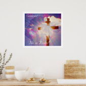 Poster religieux de Pâques - Jésus et Croix (Cuisine)