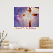 Poster religieux de Pâques - Jésus et Croix (Cuisine)