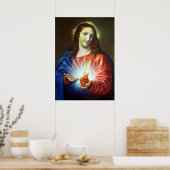 Poster Religieux Sacré Coeur de Jésus catholique (Cuisine)