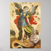 Poster Religieux vintage, Saint Michael Defeats Lucifer (Devant)