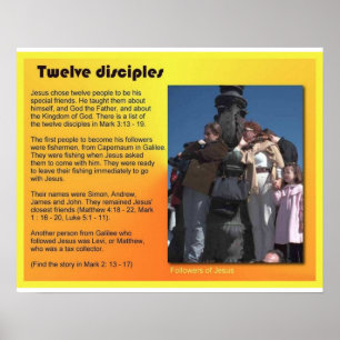 Poster Religion, christianisme, Jésus Douze disciples
