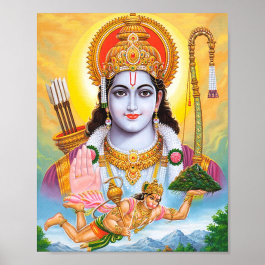 Poster Religion hindoue Lord Shree Ram Ram (Devant)