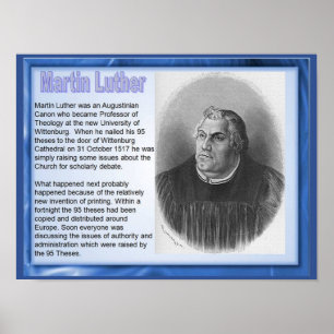 Poster Religion, Histoire, Réforme Martin Luther