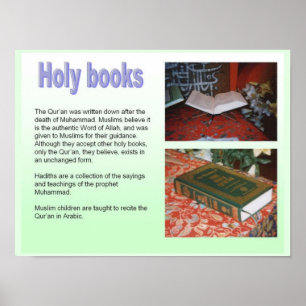 Poster Religion, Islam, Livres saints