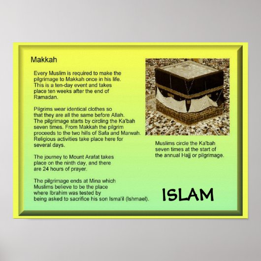 Poster Religion, Islam, Makkah (Devant)