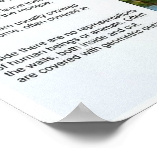 Poster Religion, Islam, Mosquées (Coin)