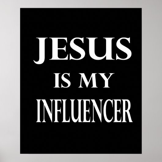 Poster Religion - Jésus est mon influenceur (Devant)
