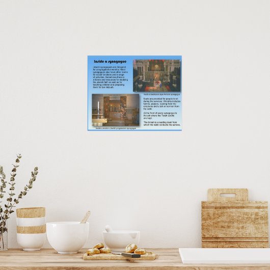 Poster Religion, judaïsme, dans une synagogue (Cuisine)