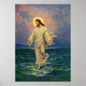 Poster Religion vintage, Jésus Christ marche sur l'eau (Devant)