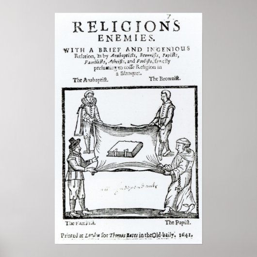 Poster Religions ennemies, 1641 (Devant)