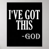 Poster Religious Motivational Saying I've Got This - God  (Devant)