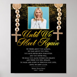 Poster Religious Photo Elegant Memorial Funeral Poem Sign