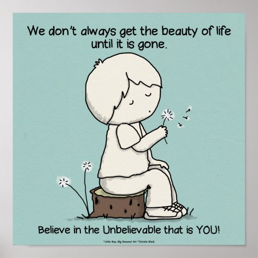 Poster Remarquez la beauté de la vie (Devant)