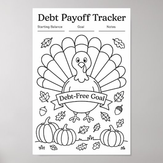 Poster Remboursement de la dette Turquie Feathers Tracker (Devant)