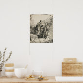 Poster Rembrandt - Abraham et Isaac 1645 (Cuisine)