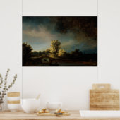 Poster Rembrandt Art Peinture Paysage (Cuisine)