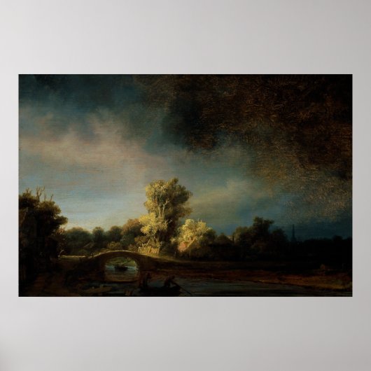 Poster Rembrandt Art Peinture Paysage (Devant)