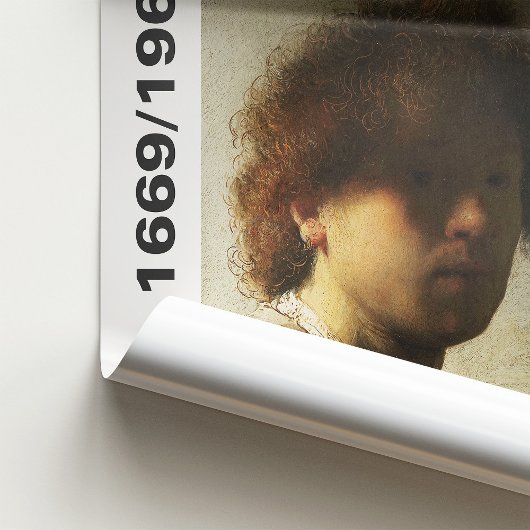 Poster Rembrandt Autoportrait 1628 Peinture Art Imprimer 