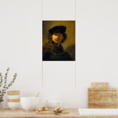 Poster Rembrandt - Autoportrait Avec Beret Velours (Cuisine)