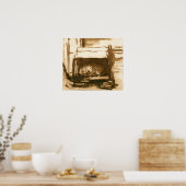 Poster Rembrandt - Chien de garde endormi (Cuisine)