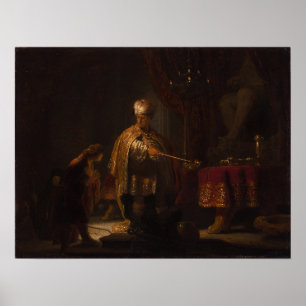 Poster Rembrandt - Daniel et Cyrus avant Idol Bel
