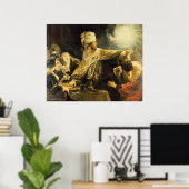 Poster Rembrandt - Fête de Belshazzar, (Bureau à domicile)