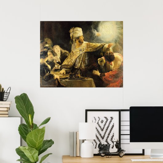 Poster Rembrandt - Fête de Belshazzar, (Bureau à domicile)
