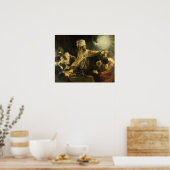 Poster Rembrandt - Fête de Belshazzar 1635 (Cuisine)