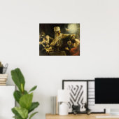Poster Rembrandt - Fête de Belshazzar 1635 (Bureau à domicile)