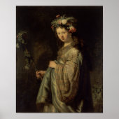 Poster Rembrandt - Flora (Devant)