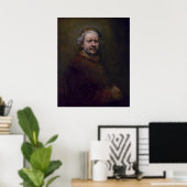 Poster Rembrandt Harmenszoon van Rijn - Autoportrait (Bureau à domicile)