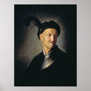 Poster Rembrandt - Homme en armure