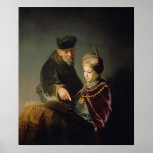 Poster Rembrandt, jeune universitaire et tuteur
