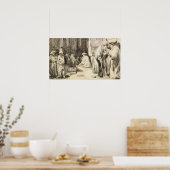 Poster Rembrandt - Juifs dans la synagogue (Cuisine)